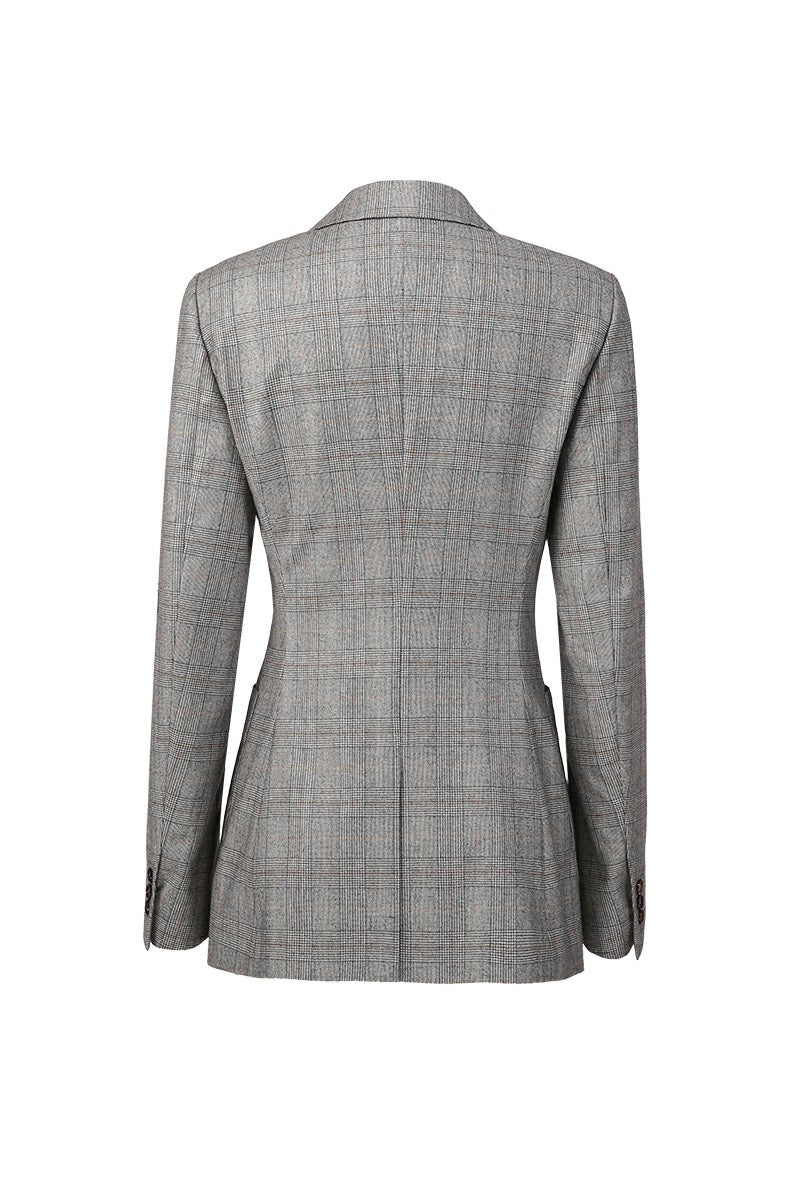Chelsea Grey Plaid Single-Breasted Suit