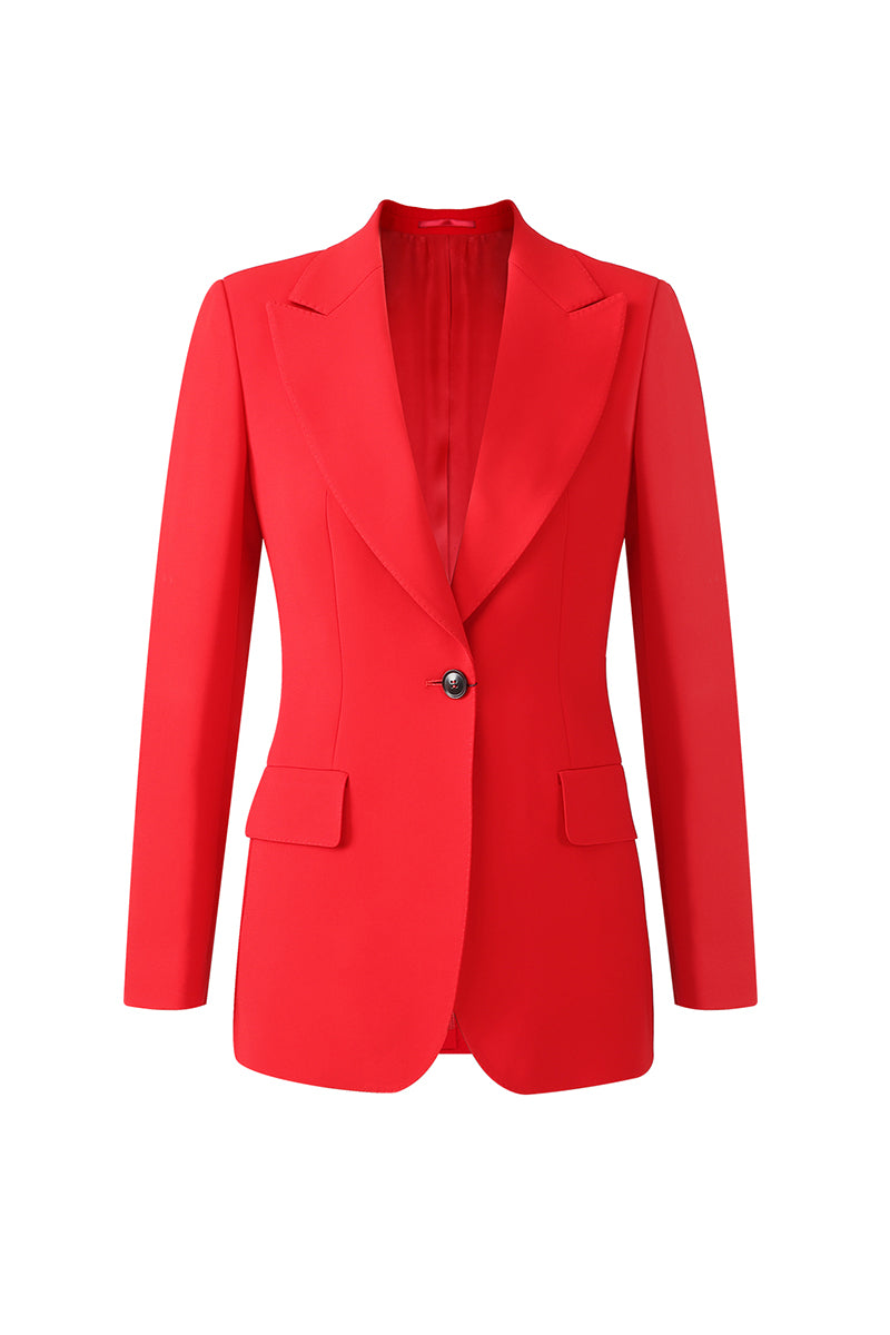 Victoria Red Single Breasted Suit