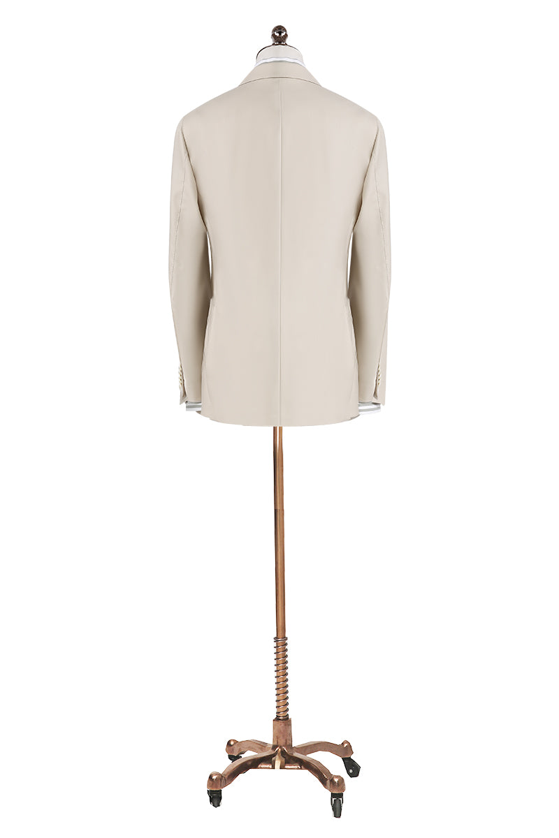 Vitale Barberis Canonico 1663 Sand Grey Double-Breasted Suit