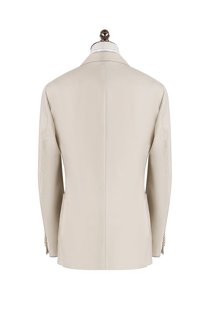 Vitale Barberis Canonico 1663 Sand Grey Double-Breasted Suit