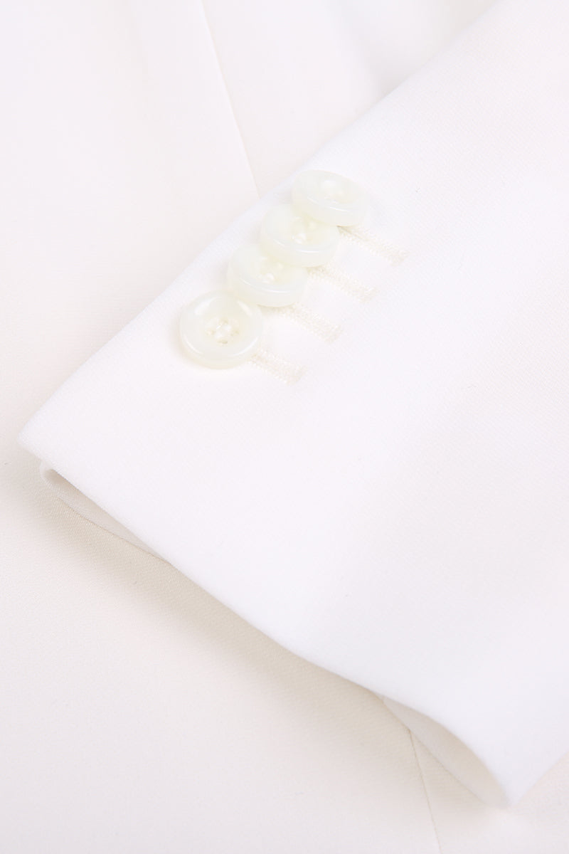 Elizabeth White Single-Breasted Suit Jacket