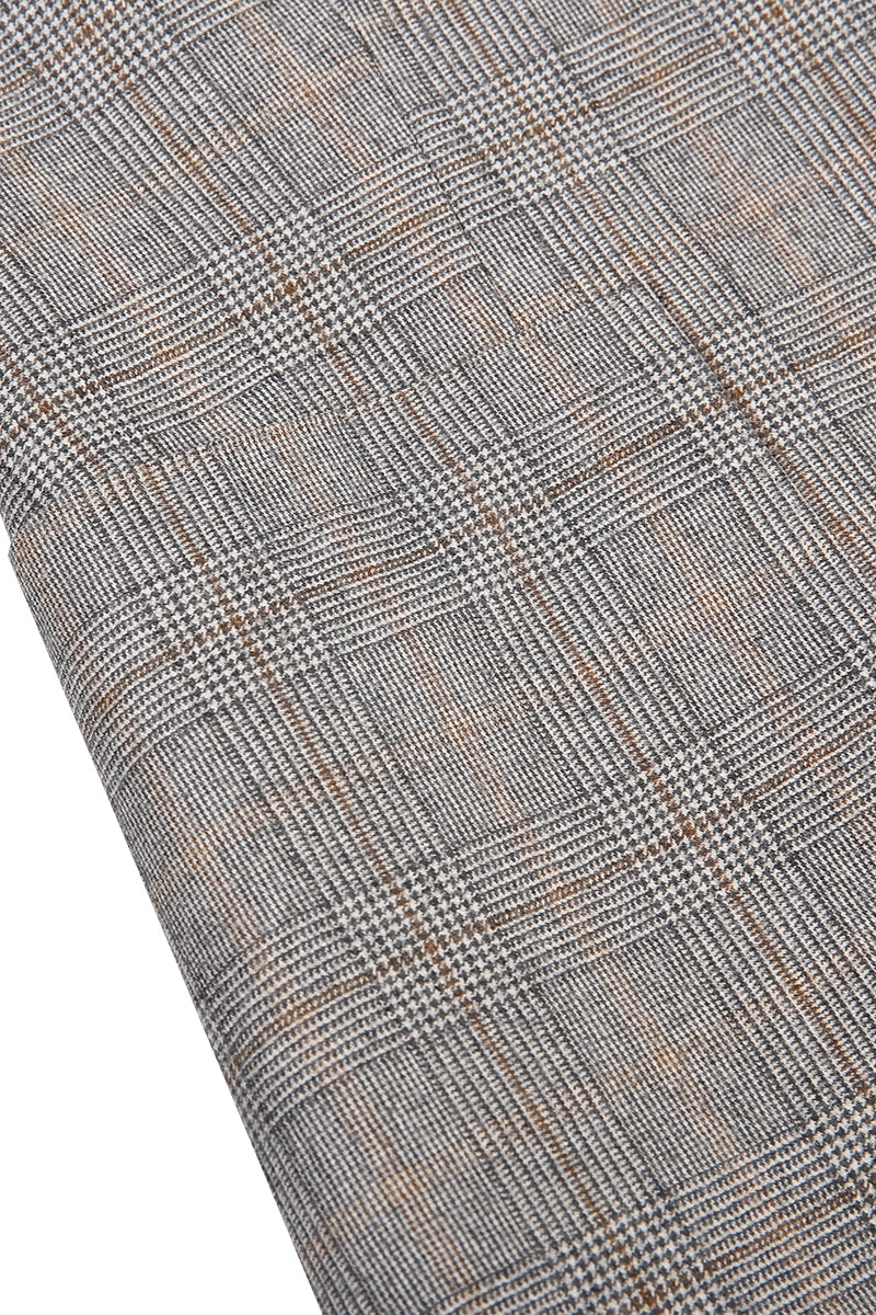 Chelsea Grey Plaid Single-Breasted Suit