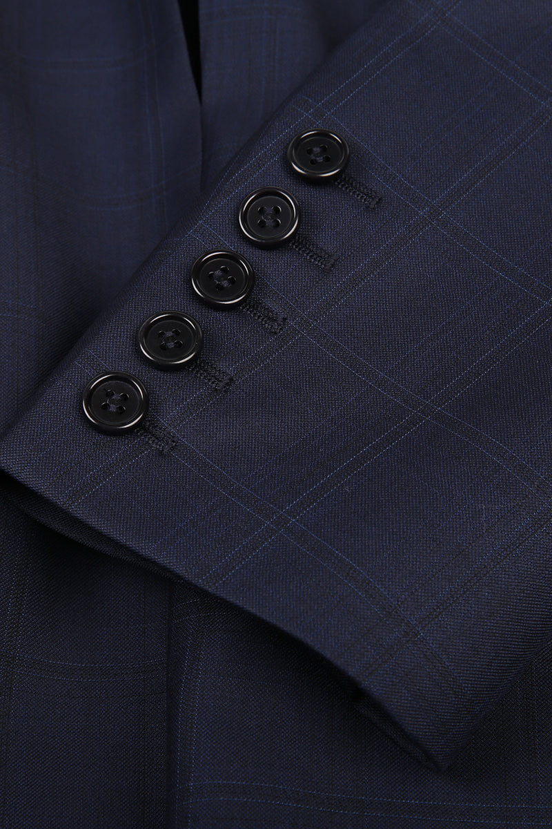 Helen Navy Single-Breasted Suit Jacket