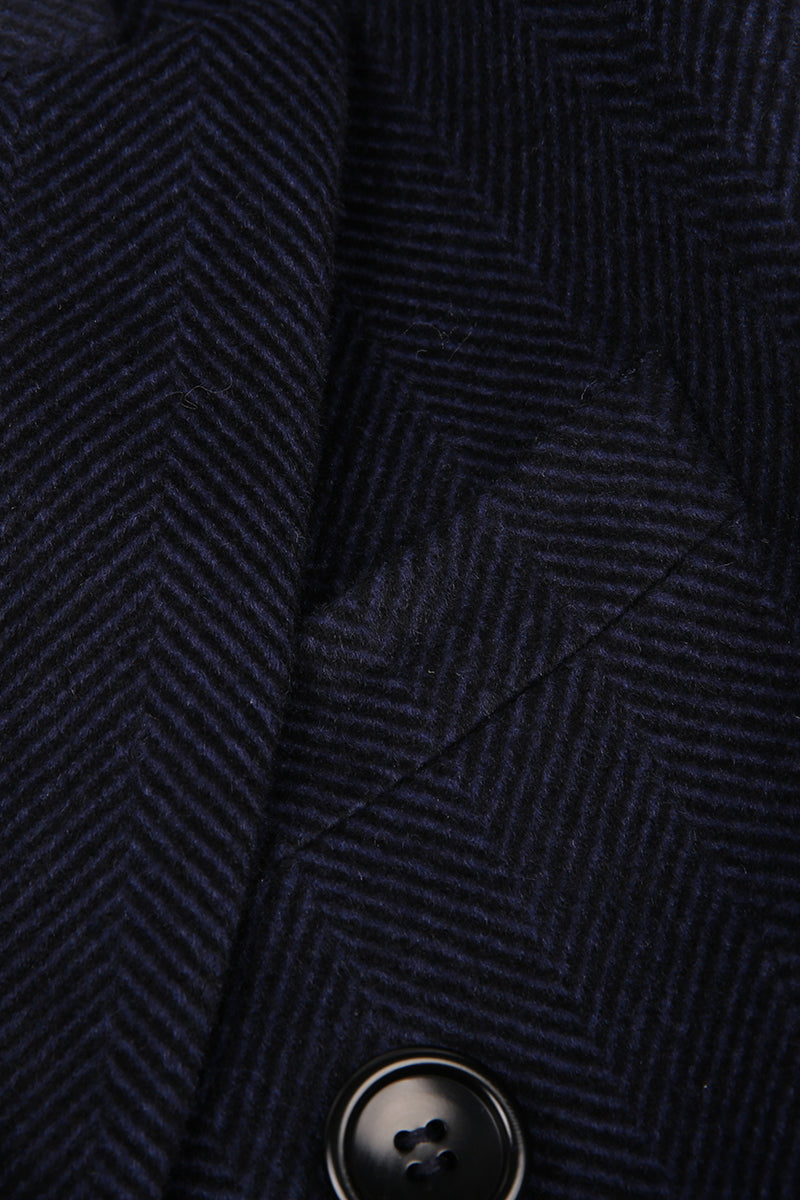 Juliette Navy Double-Breasted Overcoat