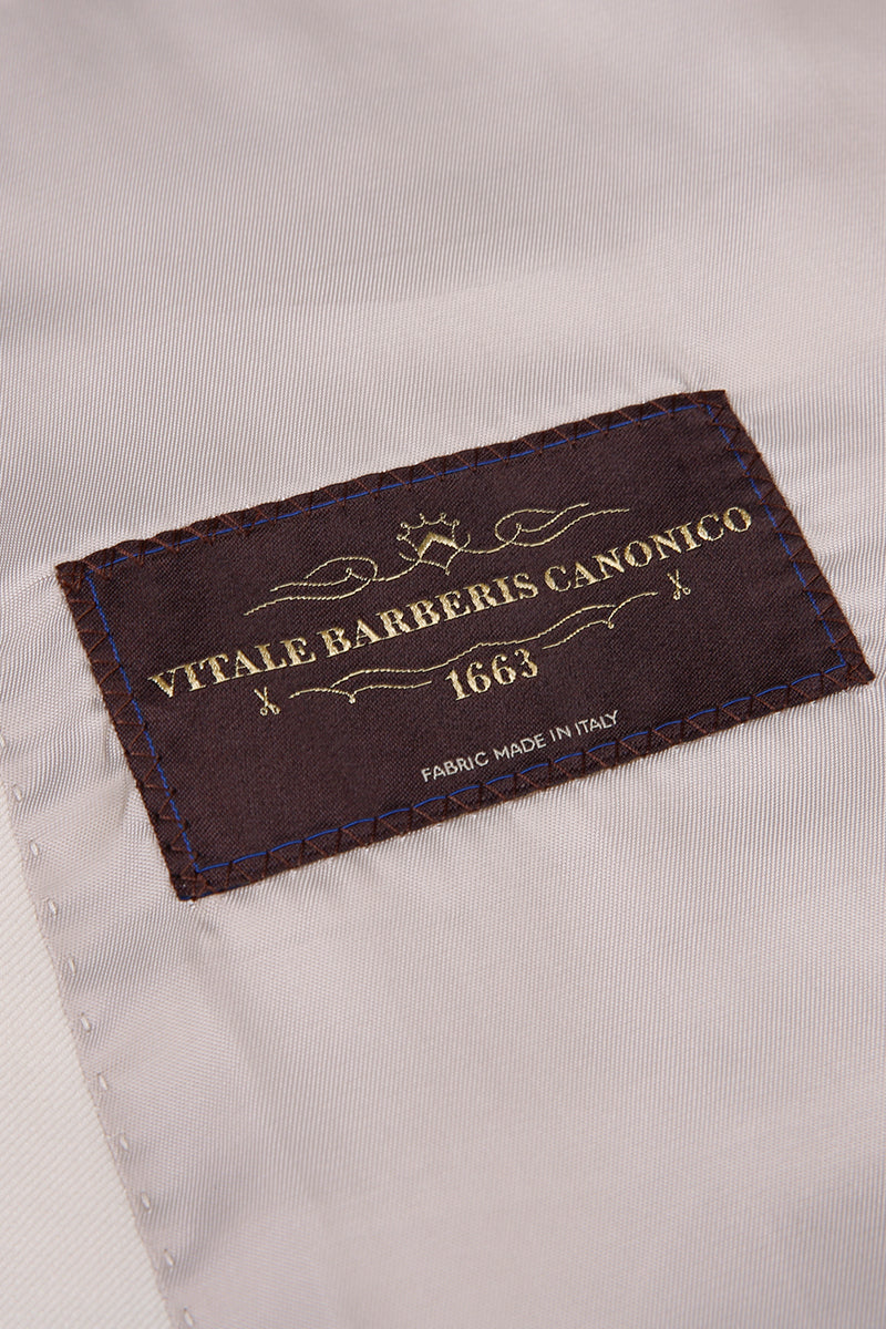 Vitale Barberis Canonico 1663 Sand Grey Double-Breasted Suit