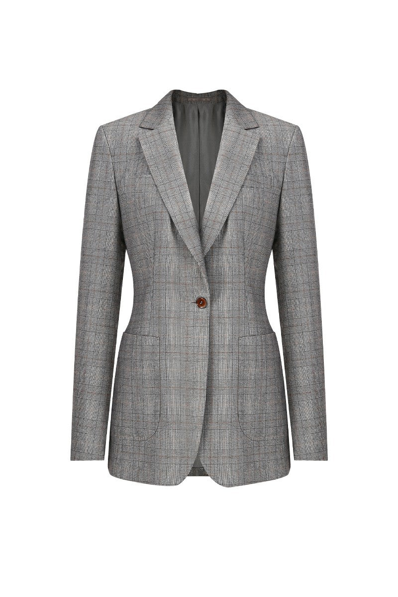 Chelsea Grey Plaid Single-Breasted Suit