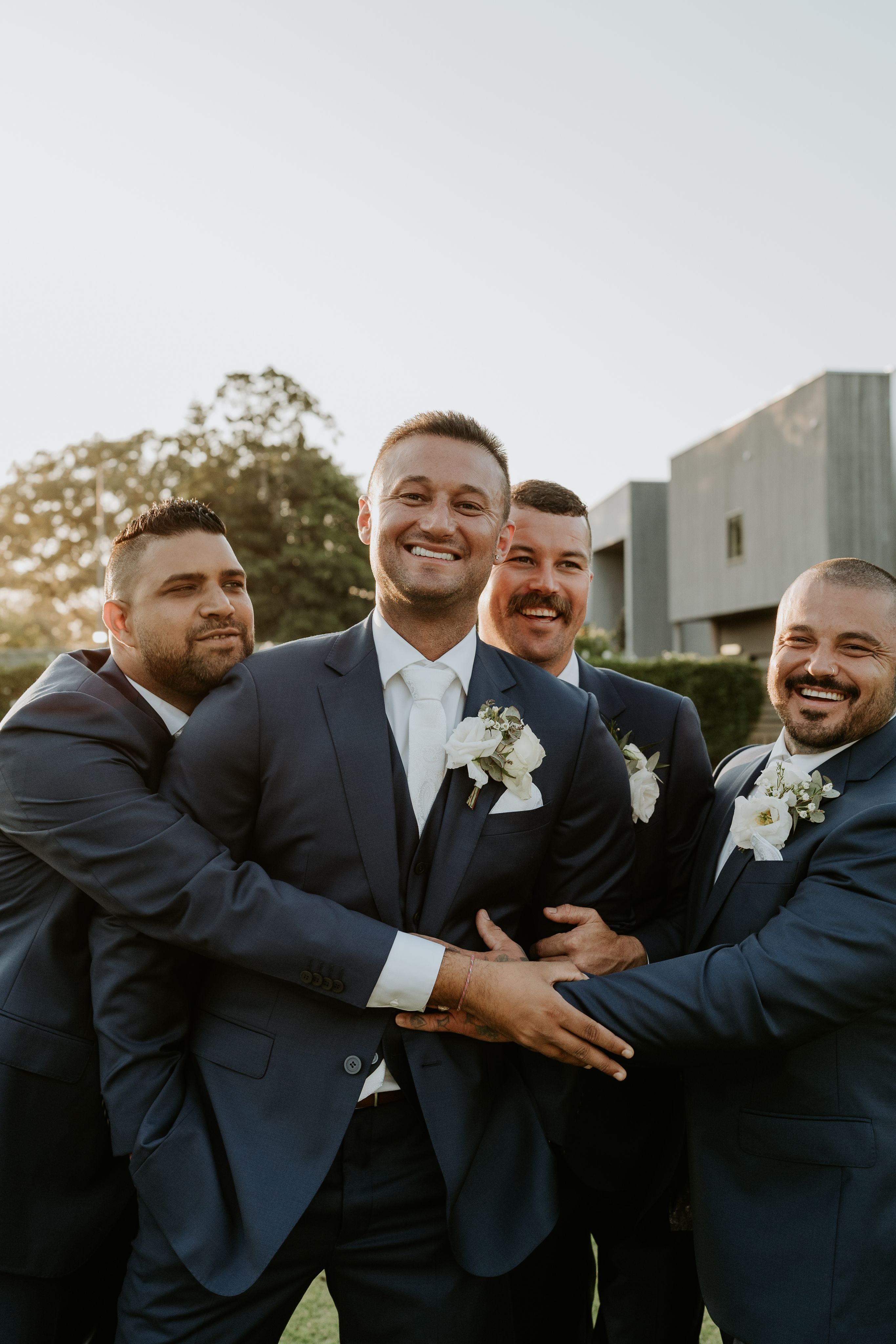 Sunshine Coast Wedding grooms suits